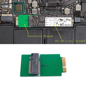 1 бр. M. 2 NGFF SSD Карта за 12 + 6 Pin Такса Адаптер за MacBook Air 2010 2011 A1370 A136 Директен Доставка