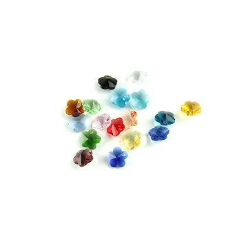 14 мм, пъстри цветни мъниста средно отверстии или на горния отверстии, стъклени части за полилеи, кристални висулки за самостоятелно приготвяне, бижута, аксесоари