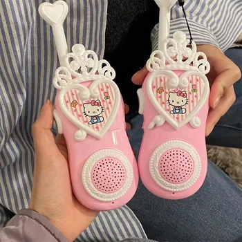 2 бр. Преносима радиостанция Sanrio Hello Kitty, мини-играчки, кавайные висококачествени преносими безжични подаръци за комуникация с близки и приятели