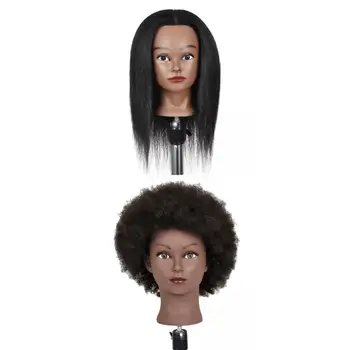 2/комплект Професионален манекен за тренировки на косата, оцветяване, ширити, разгъната, тренировочная корона с клипс, жена