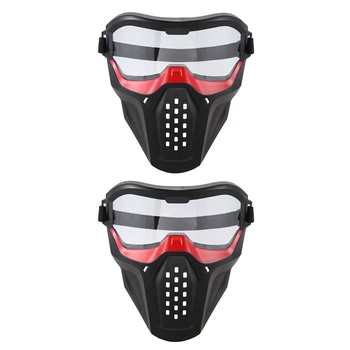 2X маска, Защитни очила за игра Nerf силен вятър Out Door Червен