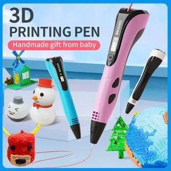 3D печат молив LCD дисплей гелевый принтер за бродерия PLA и ABS спиралата 3D печат на чертежи за деца/възрастни творчески фигура