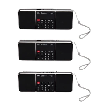 3X Y-618 мини FM-радио цифров преносим двойна стереодинамик 3 W Mp3 аудио плейър с високо качество на звука