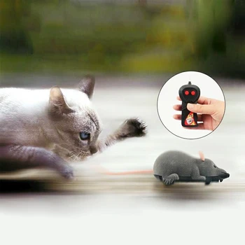 ABSF Безжично дистанционно управление RC Е-Плъх мишка Мишката за котки, кучета, домашни любимци Забавна играчка