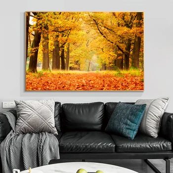 De Hoge Велуве Национален парк Холандия инфинити плакат Есенна живопис върху платно Щампи стенни художествени картини за дома