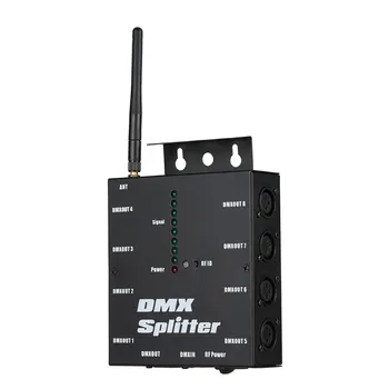 DMX Дърва сценичното осветление, 8-канален усилвател на сигнала DMX512 с wi-разделител на сигнала DMX512 и изолятором на сигнала