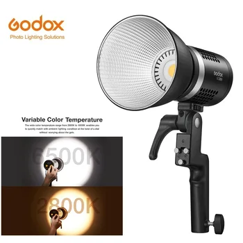 Godox ML30Bi COB Led Лампа в два цвята Преносим 2800-6500 K ПРИЛОЖЕНИЕ за Дистанционно Управление с Двоен Източник на Захранване Ръчно Дръжка за Снимане