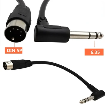 MIDI Din 5Pin Щекер за Monoprice 6,35 мм (1/4 инча) Включете TRS Стерео аудио кабел 0,2 м; 1.5 м