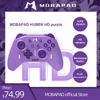 MOBAPAD Нов механичен елитен геймпад Huben M9, HD контролер на вибрации, поддържа switch, PC, Android, iOS, джойстик ALPS
