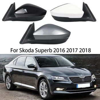Автомобилни аксесоари, странично огледало за обратно виждане в събирането за Skoda Superb 2015-2018, автоматично електрическо складное огледало с нагревател, указател на завоя, огледало в събирането на