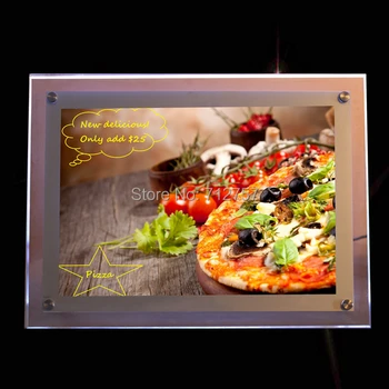 Акрил рамка с led подсветка, плакат с меню на пица, светещи кутии, знаци 600 mm x 700 mm