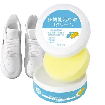 Бял крем за почистване на обувки Средство за почистване на обувки Почистващ крем ефективно разтваря мръсотията, дълбоко вътре в фитоактивного фактор влакна