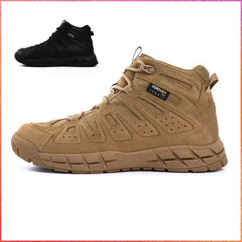Висококачествени Мъжки Тактически обувки за Пустинята Средно намаляване с Кръгло бомбе дантела, Есенна Туристическа обувки, Мъжки Улични обувки