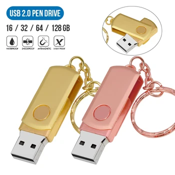 Високоскоростни USB флаш памети pendrive 128 GB 64 GB 32 GB 16 Г флаш памет cle usb флаш диск memoria usb стик с потребителски логото на keycain