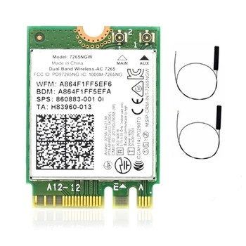 Двухдиапазонная безжична мрежова карта AC 7265 7256NGW 802.11 AC 1200 М Wi-Fi + Bluetooth4.2 NGFF-M2 WLAN WIFI карта intel7265
