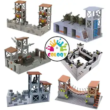 Детска играчка от градивен военна база форт затвор е съвместим с всички търговци на едро магазини за строителни блокове с малки частици