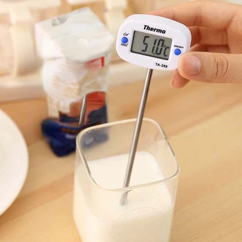 Дигитален кухненски термометър за барбекю, електронен цифров хранителната тръба, термометър, температурата на водата, мляко, месо, кухненски инструменти