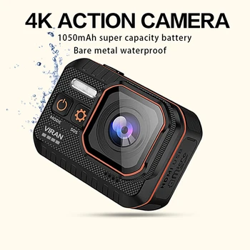 Екшън-камера 4K60fps със Сензорен Екран Спортна Камера IP68 Водоустойчив Фотоапарат Поддръжка на Външен Микрофон Камера видео блог
