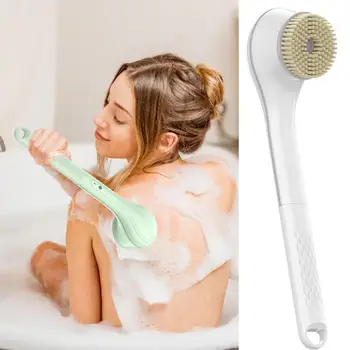Електрически скрубер за вани за тяло, акумулаторна батерия водоустойчив масажор за ексфолиране на кожата с дълга дръжка за мъже и жени, четка за почистване на тялото