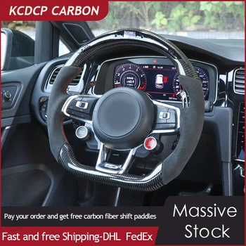 За Golf 6 MK6 MK5 V-W Pol-o CC GOLF 7 Scirocc-o R Passa-t Обновяване на Нов MK7 GTI GTS R-Line Пълно управление от въглеродни влакна