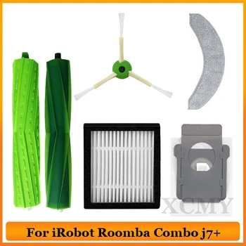За iRobot Roomba Combo j7 + резервни Части За Робот-Прахосмукачка Основна Странична Четка, Валяк, Hepa Филтър, Парцал За Парцал, Торба За Прах, Разменени Аксесоар