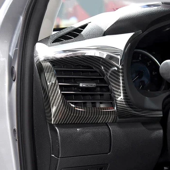 За Toyota Hilux Revo 2015-2021 Карбоновое влакнеста оптика на арматурното табло борд климатик изход AC Вентилационна довършителни декоративни аксесоари за автомобили