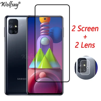 Закалено Стъкло За Samsung Galaxy M51 Защитно Фолио за екран на Samsung M51 M52 M22 M12 A12 A52S Стъкло на Камерата на Samsung Glass M51