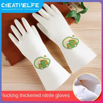 Здрави ръкавици за миене на съдове, еднослоен ръкавици за почистване на домакински, кухненски непромокаеми ръкавици, инструменти за почистване на домакински, женски