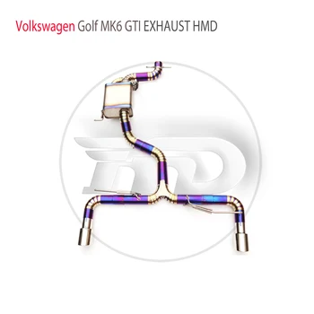 Изпълнението изпускателни системи от титанова сплав HMD Catback за Volkswagen Golf MK6 GTI 2.0 T Клапанов ауспуси