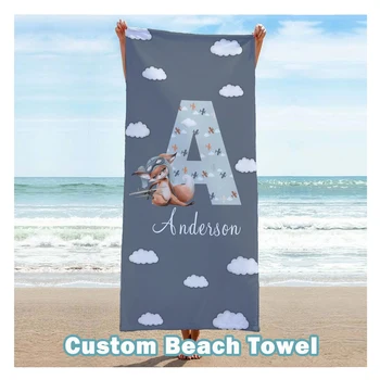 Индивидуалното детско плажна кърпа LVYZIHO с главни букви 
