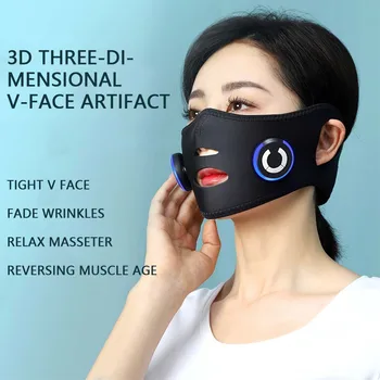 Инструмент за отслабване лице EMS Beauty, V-образен артефакт за отслабване на лицето масажор за лице, стягане на кожата, машина за стягане на лицето