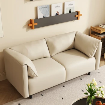 Кожен диван-легло в хола, диван, модерна облачен пол, пузырчатый ъглов диван с възможност за сгъване на облегалката, комплект мека мебел, разтегателен диван, мебели за интериора