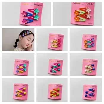 Комплект пластмасови бебешки заколок за коса от смола сладък карамел цвят, детски щипки за коса, аксесоари за коса за момиченца