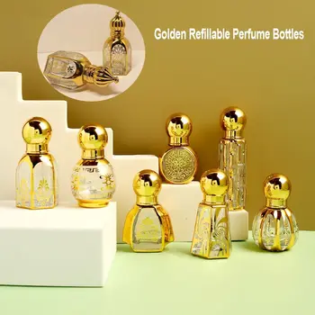 Контейнер за тестване на проба Празна бутилка Метални, прозрачни и парфюмни етерични масла Флакони за парфюми Стъклени флакони за парфюми