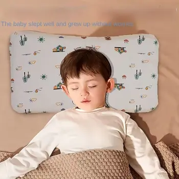 Мека дишаща възглавница с ефект на паметта от 6 месеца, идеалният подарък за дете, възглавница с ефект на паметта, възглавница за формиране на главата от чист памук, с ефект на паметта, детска