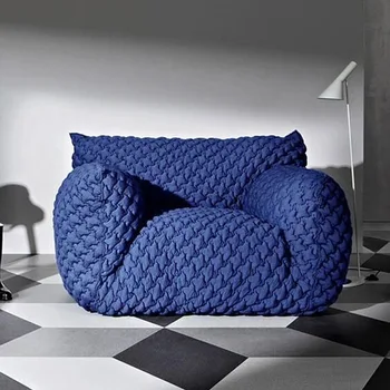 Нов италиански плат, диван, хол Clancy blue, спалня, мързелив син дебел диван, лесно луксозно односпальное фотьойл-разтегателен