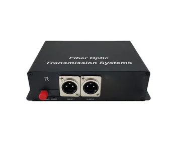 Оптичен обзавеждане 2-канален директен XLR баланс аналогов аудио конвертор на оптичен медиаконвертер за излъчване