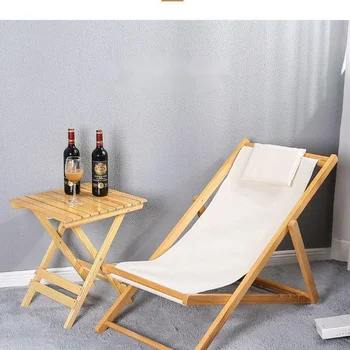Плажен стол сгъваем шезлонг от масив дърво, преносим походный приспособление, сгъваеми столове за почивка, аксесоари за дома