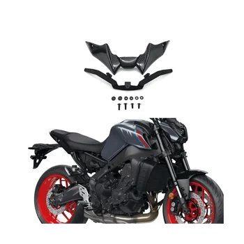 Преден обтекател мотоциклет, аеродинамично крылышко, долна капачка, черно фиксирано предното крило за Yamaha Mt-09 V3 2021 2022+