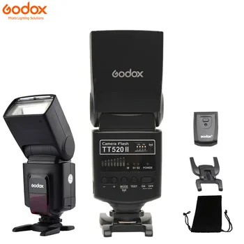 Светкавица за фотоапарат Godox TT520II С вграден wi-fi сигнала 433 Mhz е Подходяща за огледално-рефлексен фотоапарат, Canon, Nikon, Pentax, Sony, Fuji Olympus