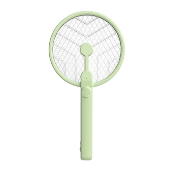 Сгъваема Електрическа Мухобойка от комари 4-В-1, USB Електрическа Лампа от комари, Зелена