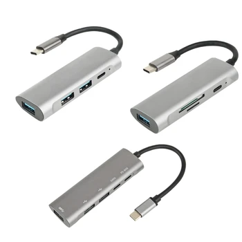 Универсален USB hub Type C с пристанище USB3.0/2.0 за работа и забавление на преносим дизайн
