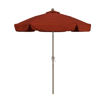 Чадър за двор от полиестер Astella 7,5 ' Market с кривошипным наклон, многоцветен мебели за двор, чадър за външността на тераси