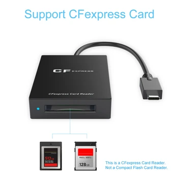 Четец на карти CFexpress Type B USB3.1 Gen 2 Type C четец на карти CFexpress Адаптер за карта с памет