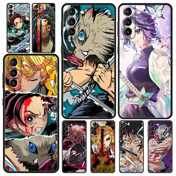 Японски Аниме Demon Slayer Сладък Калъф За Телефон Samsung Galaxy S22 5G S20 Ultra S21 FE S9 S10 Plus S10E S8 Note 10 Lite 20 Калъф