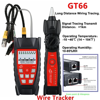 5 БР. външен кабелен тракер GT66 проверка Функции на неизправности окабеляване за употреба мрежов кабел за проверка линия LAN детектор тестер