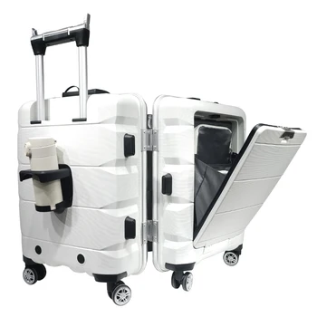 Мултифункционален открит багаж на 24-инчовата чанта за бизнес пътувания, алуминиева рамка, куфар-количка