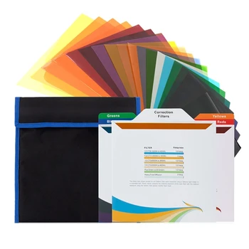 Прозрачни цветни филтри за корекция на цветовете Гел филтър филм за лампи и Директен доставка